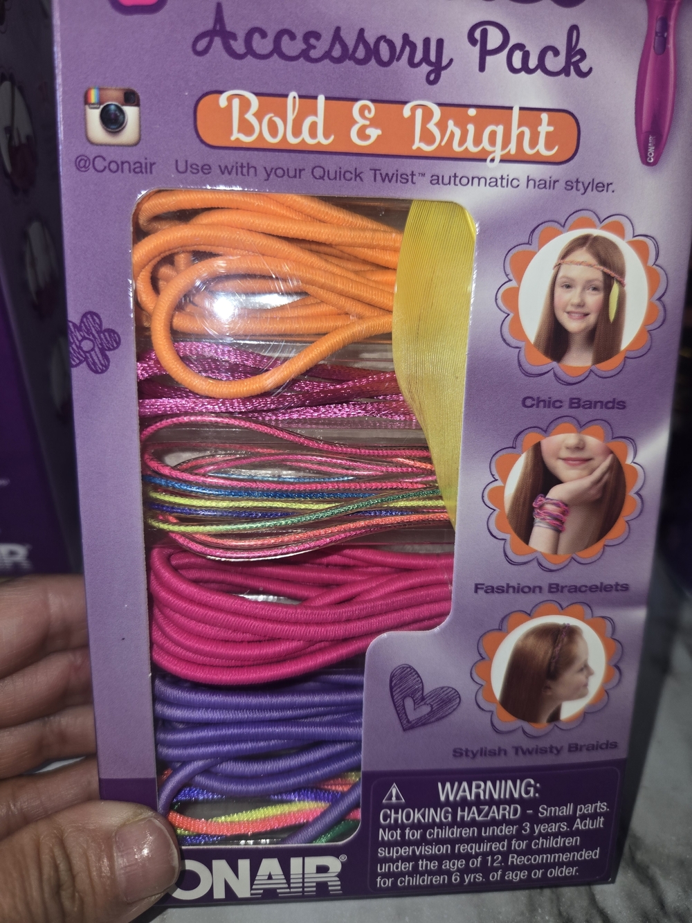 Conair Quick Twist Hair Braider + Accessory Packs in Pink & Purple - Picture 4 of 6